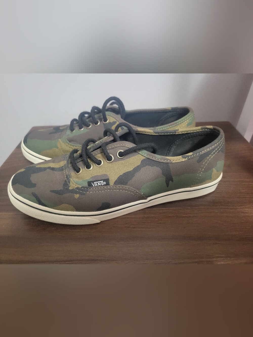 Vans Camo Canvas Low Top Sneakers - Green/Brown/Black
